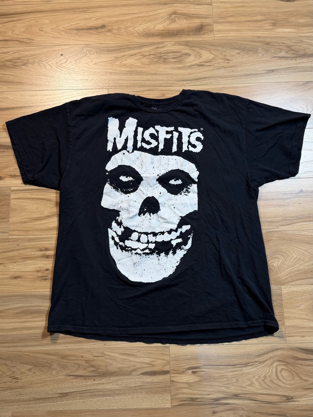 Misfits Black Graphic Tee with White Skull